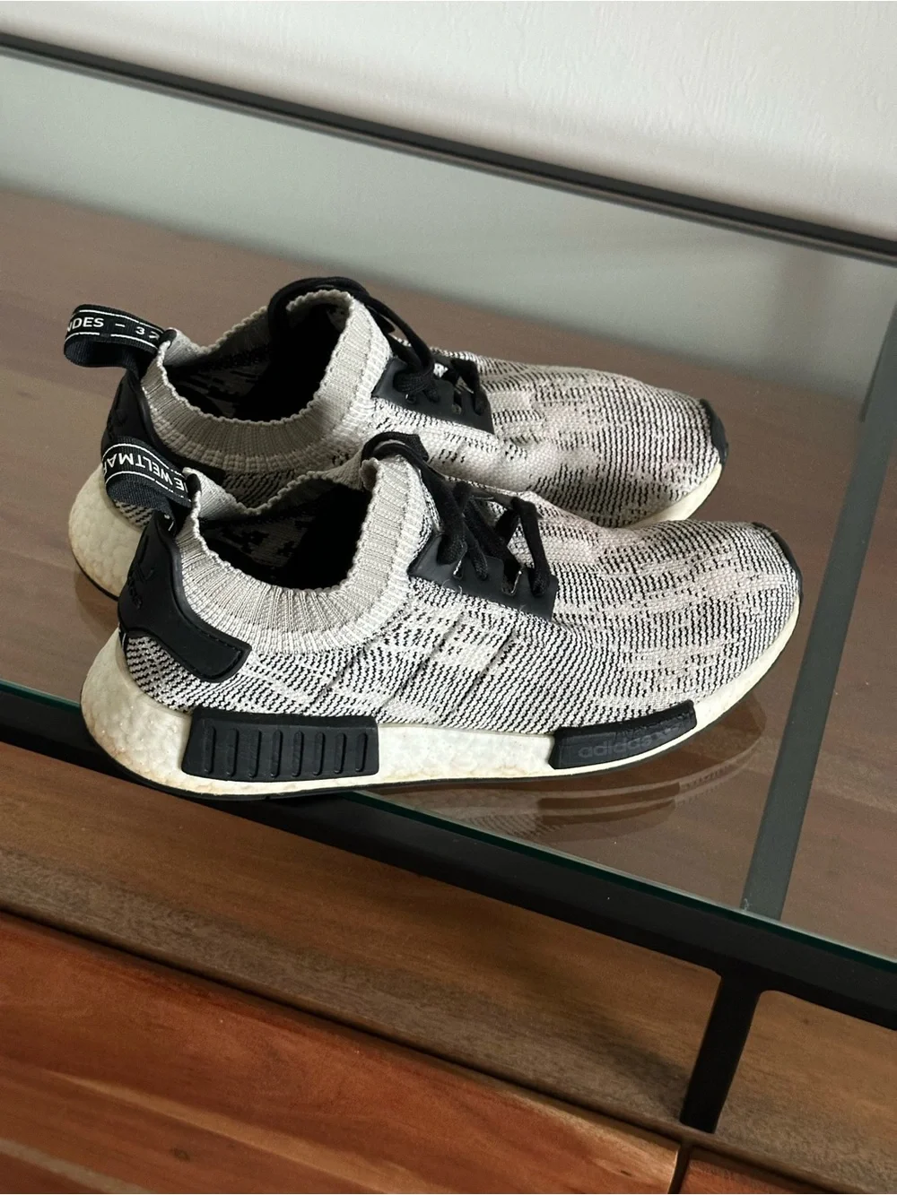Adidas Boost NMD R1 Primeknit Sesame Black Size 9 Rare